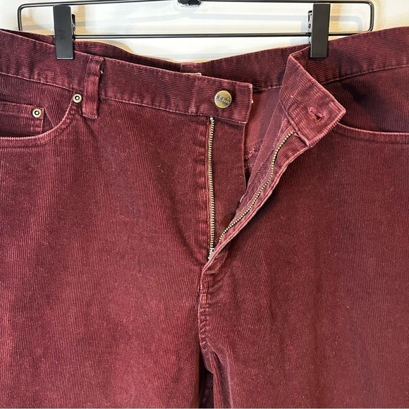 Women’s | L.L. Bean Burgundy Corduroy Bootcut Jeans | Size 20 Petite - Picture 4 of 10
